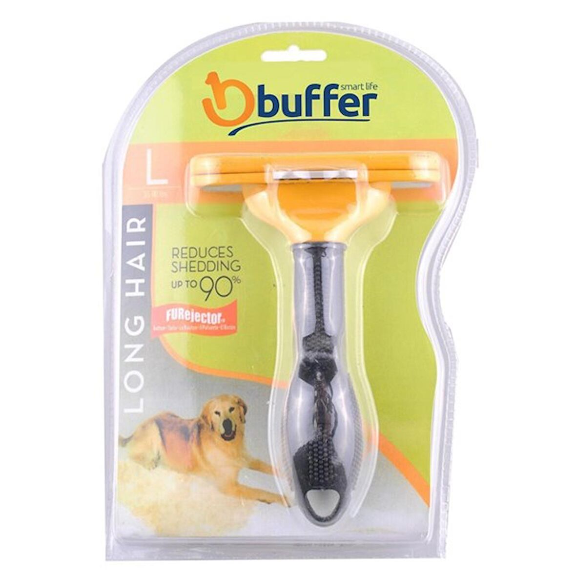 BUFFER® 23 KG Üzeri Uzun Tüylü Köpekler İçin Tüy Toplayıcı Ergonomik Tarak