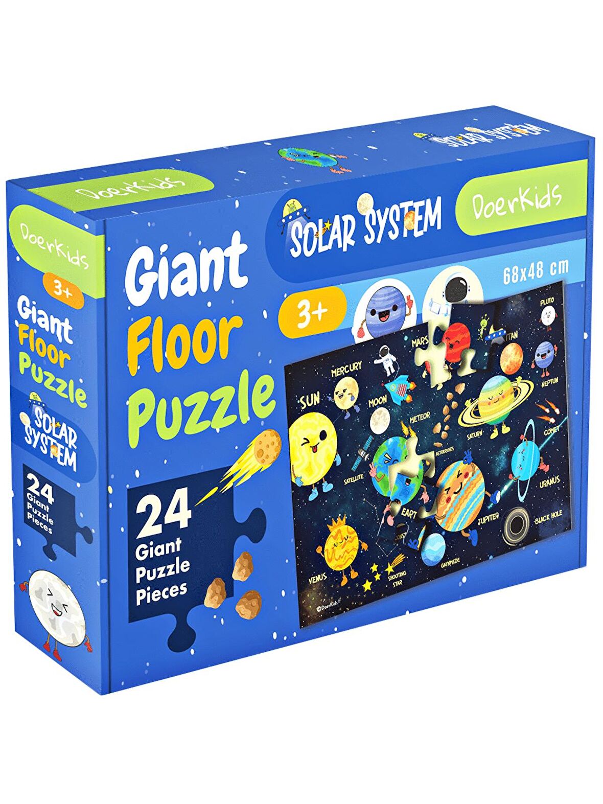 Gezegenler Jumbo Yer Puzzle | Eğitici Solar Sistem | 24 Parça 3+ Yaş