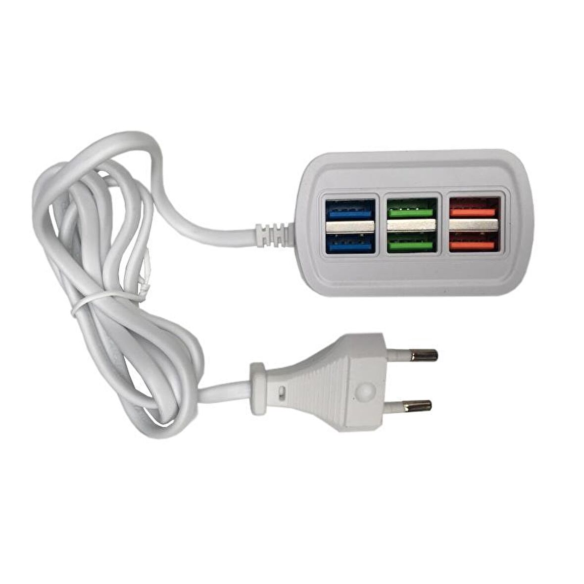 220v to 6 port usb hızlı şarj 5v 3.1A quick şarj adaptörü