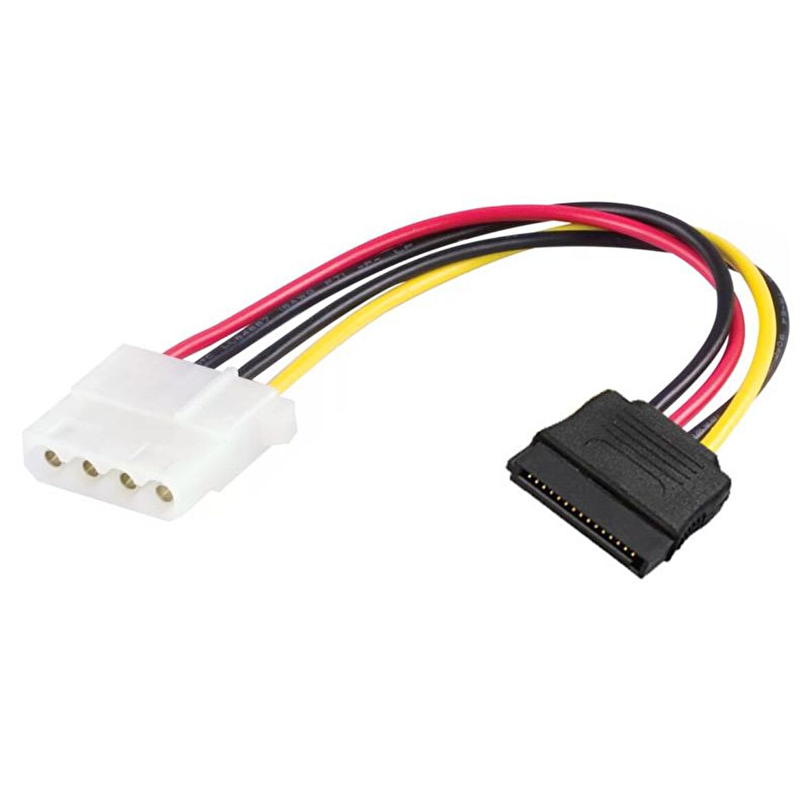 4 Pin Molex dişi to SATA 15 Pin dişi power kablo 30 cm 