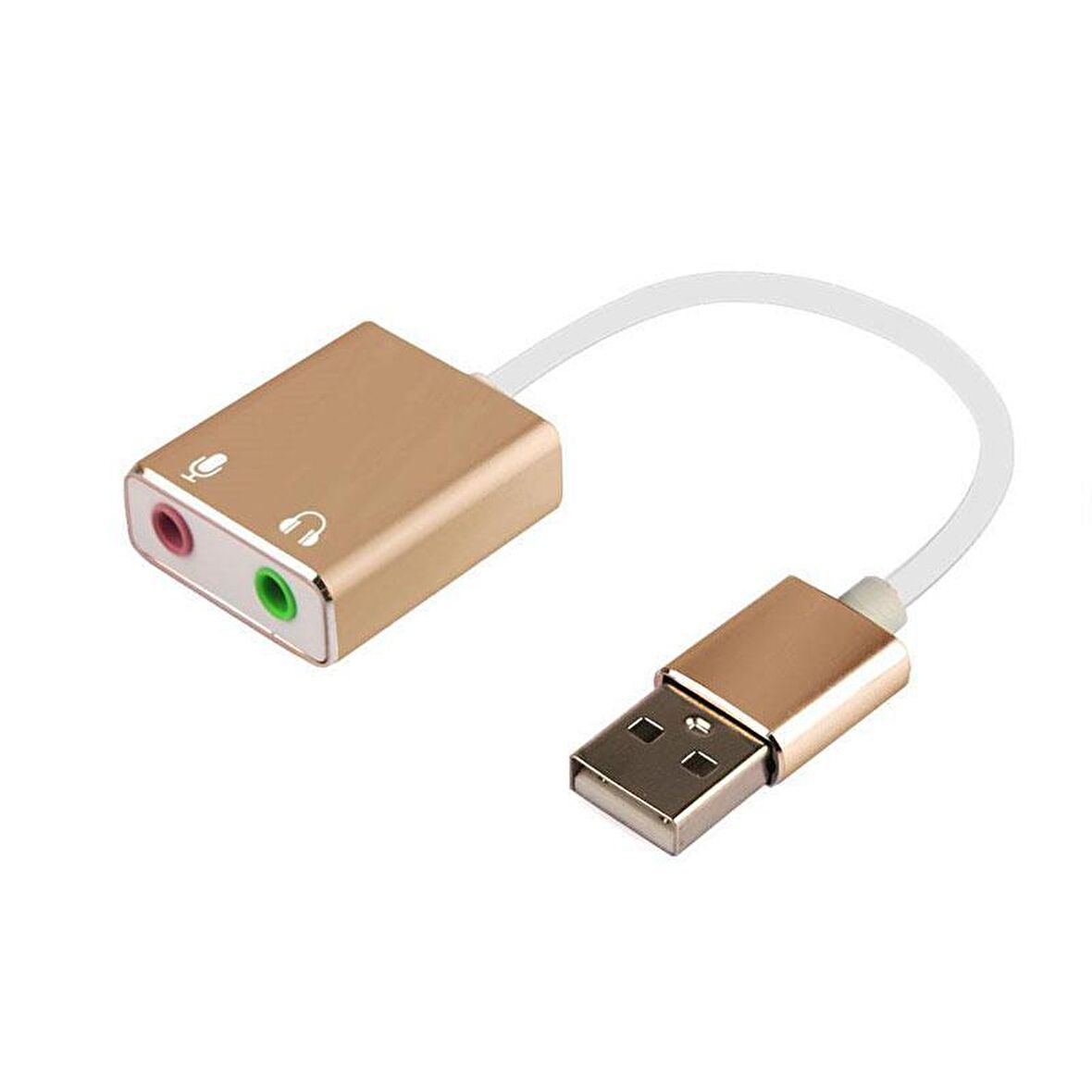 USB Harici 7.1 kanal Stereo Ses kartı 3.5mm kablolu gold