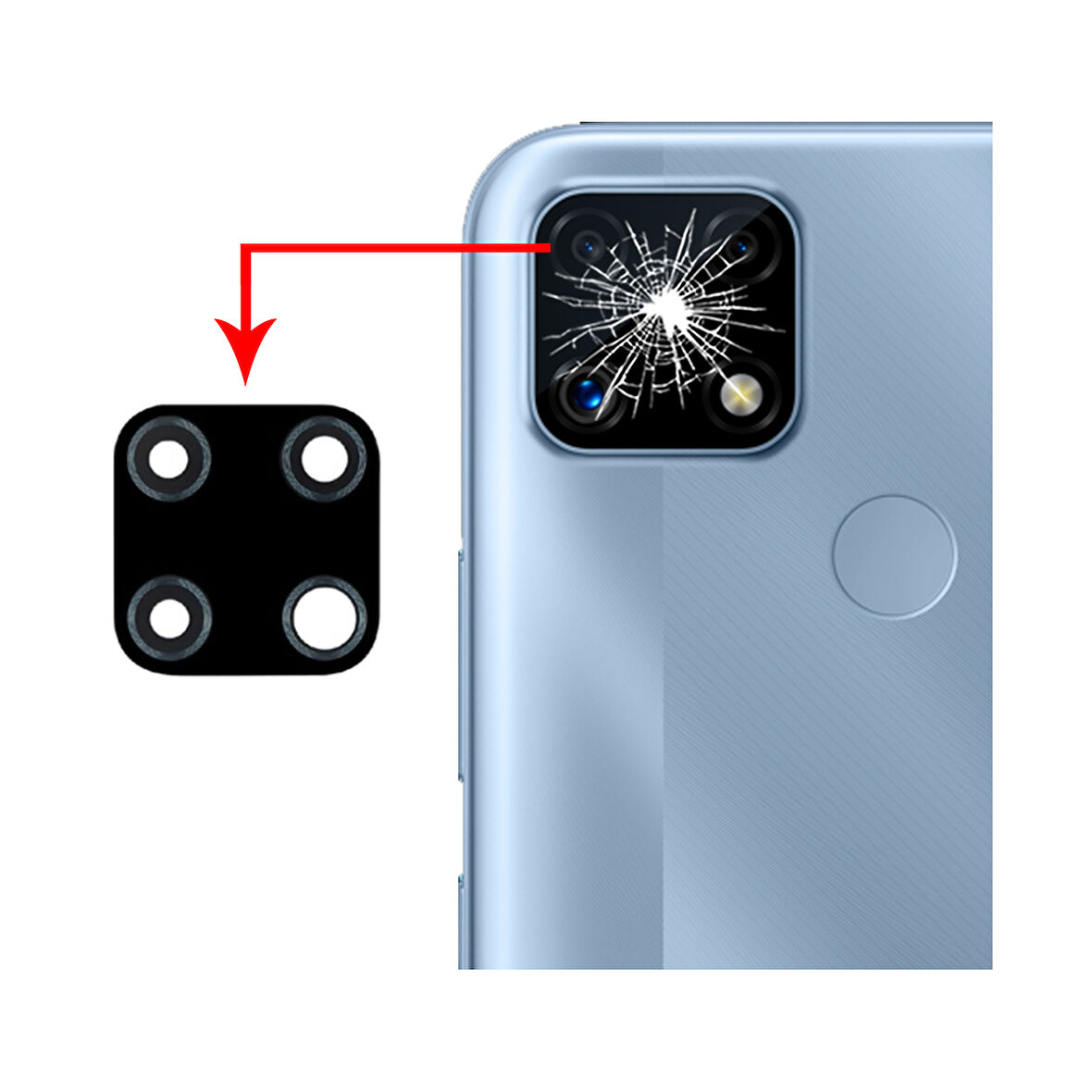 Realme C25s Uyumlu Kamera Lensi Cam RMX3195, RMX3197