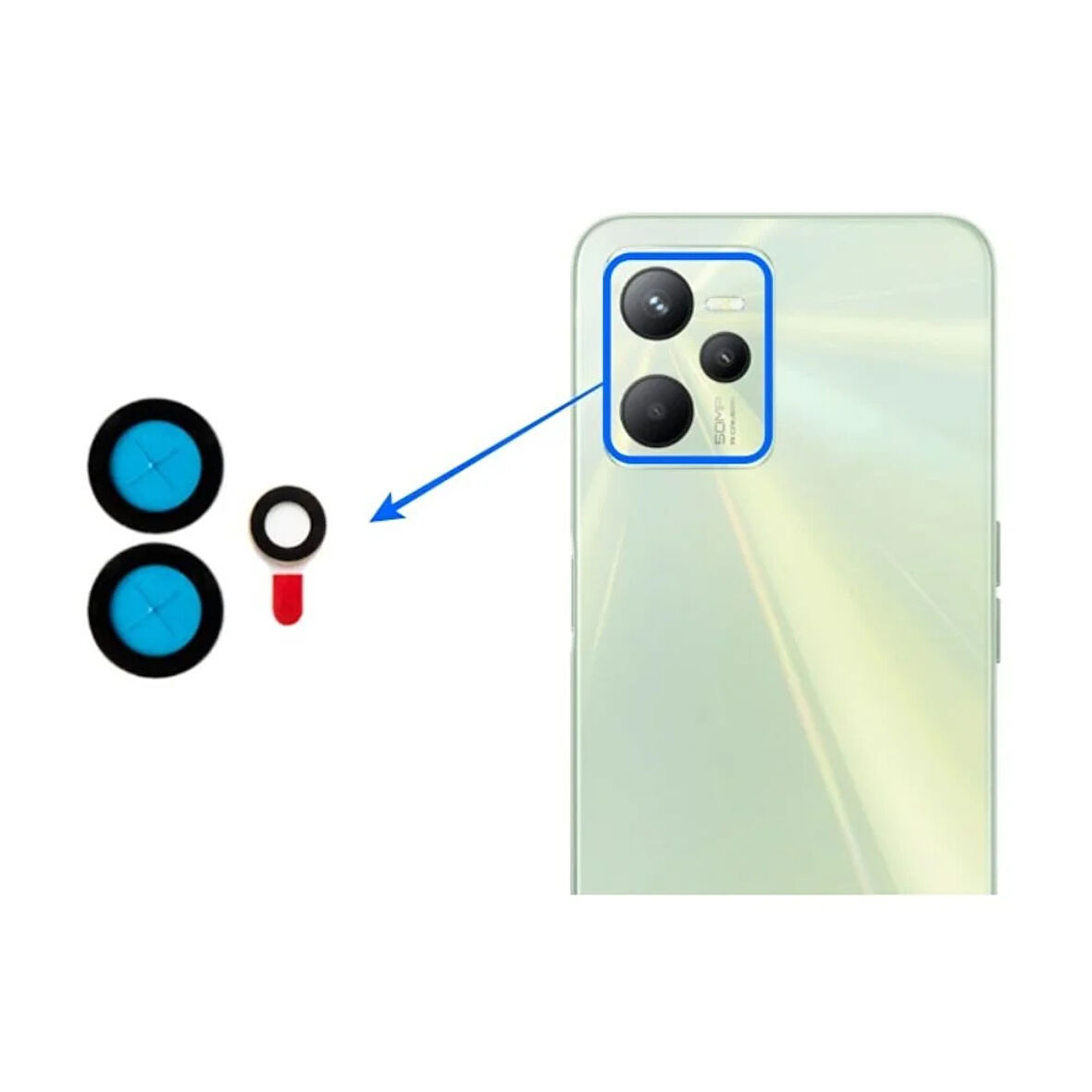Realme C35 Uyumlu Kamera Lensi Cam RMX3511