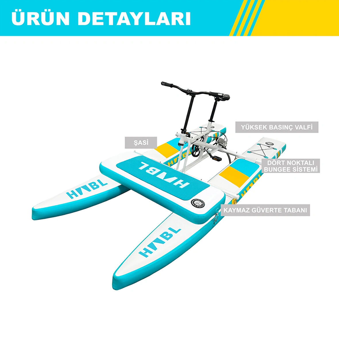 Portatif Şişme Deniz Bisikleti | Aqua Bike | Water Bike | Katlanabilir & Taşınabilir Model
