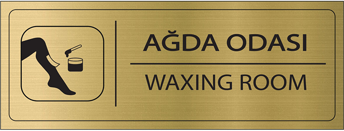 Mayeka Ağda Odası İsimlik Altın Metal Kapı İsimliği Levhası Yönlendirme Tabelası