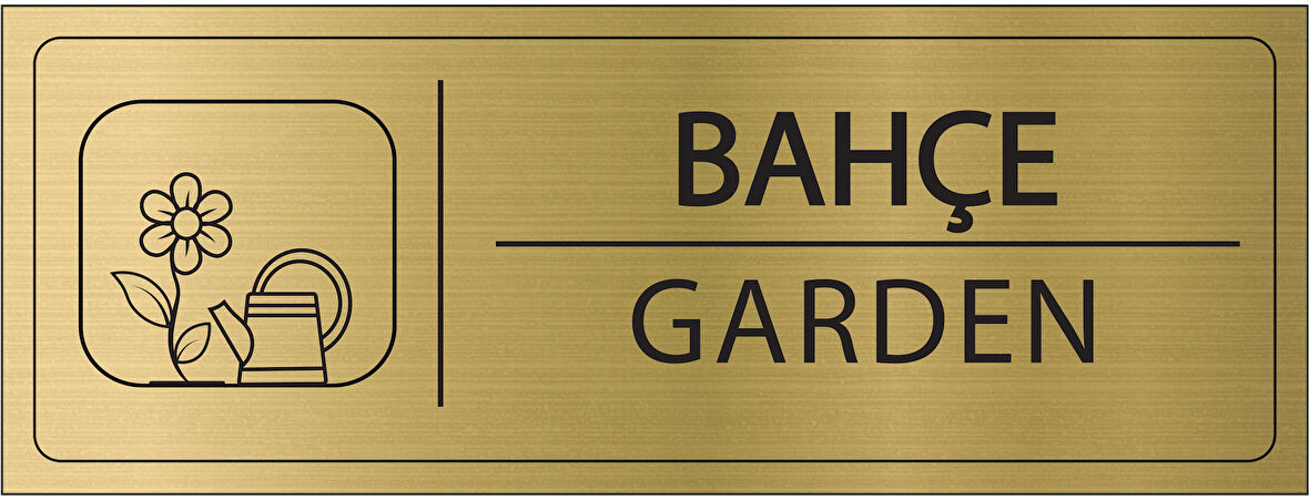 Mayeka Bahçe İsimlik Altın Metal Kapı İsimliği Levhası Yönlendirme Tabelası