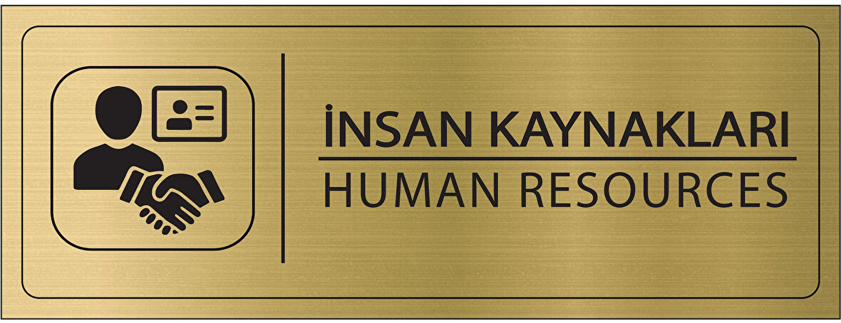 Mayeka İnsan Kaynakları İsimlik Altın Metal Kapı İsimliği Levhası Yönlendirme Tabelası