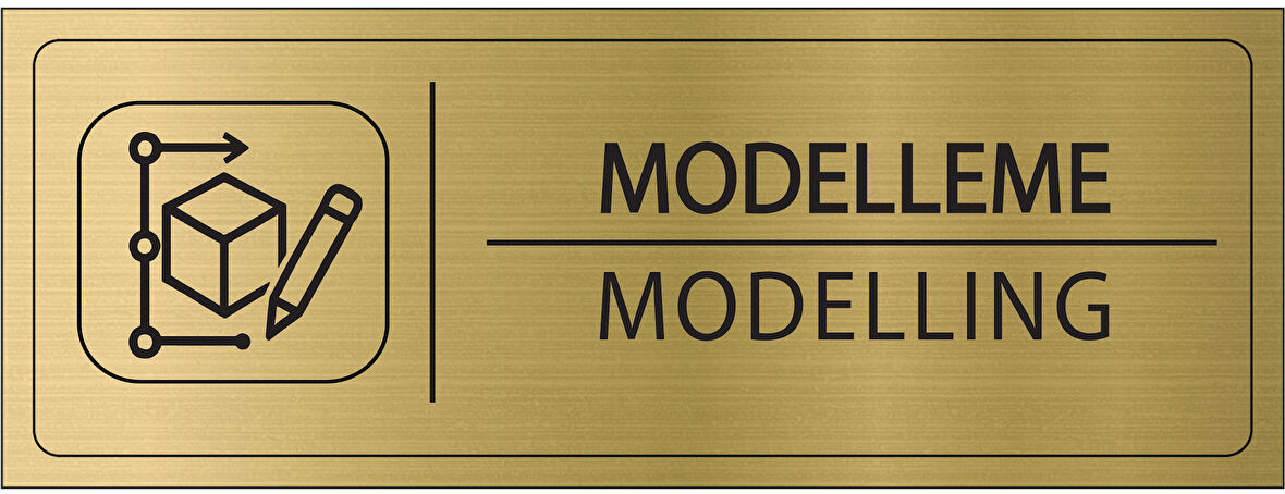 Mayeka Modelleme İsimlik Altın Metal Kapı İsimliği Levhası Yönlendirme Tabelası