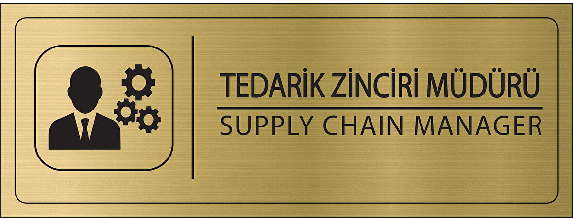 Mayeka Tedarik Zinciri Müdürü İsimlik Altın Metal Kapı İsimliği Levhası Yönlendirme Tabelası