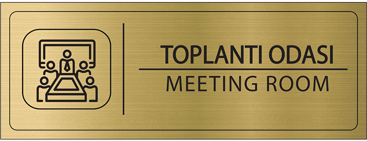 Mayeka Toplantı Odası İsimlik Altın Metal Kapı İsimliği Levhası Yönlendirme Tabelası