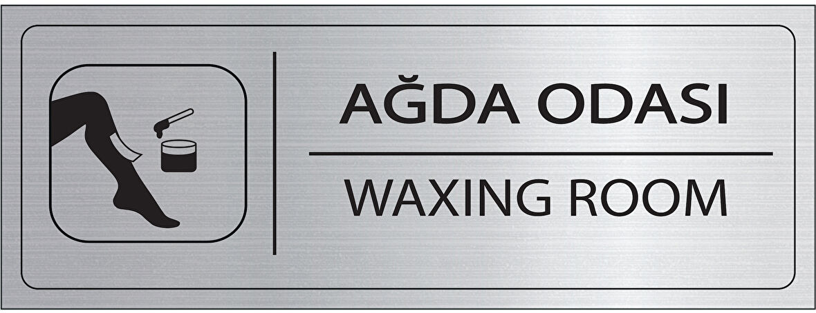 Mayeka Ağda Odası İsimlik Gümüş Metal Kapı İsimliği Levhası Yönlendirme Tabelası