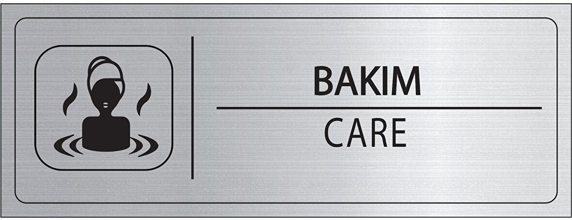 Mayeka Bakım İsimlik Gümüş Metal Kapı İsimliği Levhası Yönlendirme Tabelası