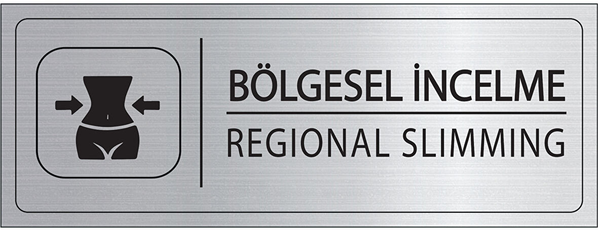 Mayeka Bölgesel İncelme İsimlik Gümüş Metal Kapı İsimliği Levhası Yönlendirme Tabelası
