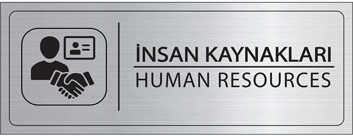 Mayeka İnsan Kaynakları İsimlik Gümüş Metal Kapı İsimliği Levhası Yönlendirme Tabelası