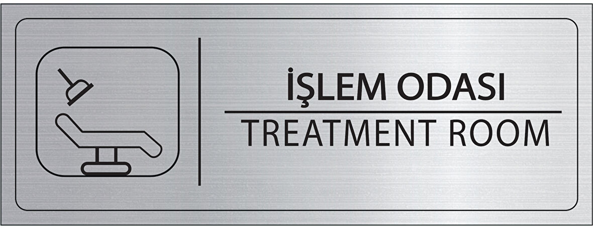 Mayeka İşlem Odası İsimlik Gümüş Metal Kapı İsimliği Levhası Yönlendirme Tabelası
