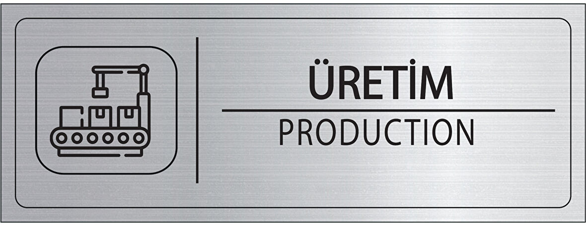 Mayeka Üretim İsimlik Gümüş Metal Kapı İsimliği Levhası Yönlendirme Tabelası