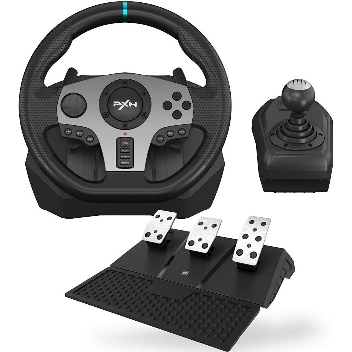 Cosmostech PXN V9 Gaming Racing Wheel 3 Pedallı ve Vitesli PC, PS4, PS3, Switch, Xbox ONE, Xbox Series X/S Uyumlu Oyuncu Direksiyonu