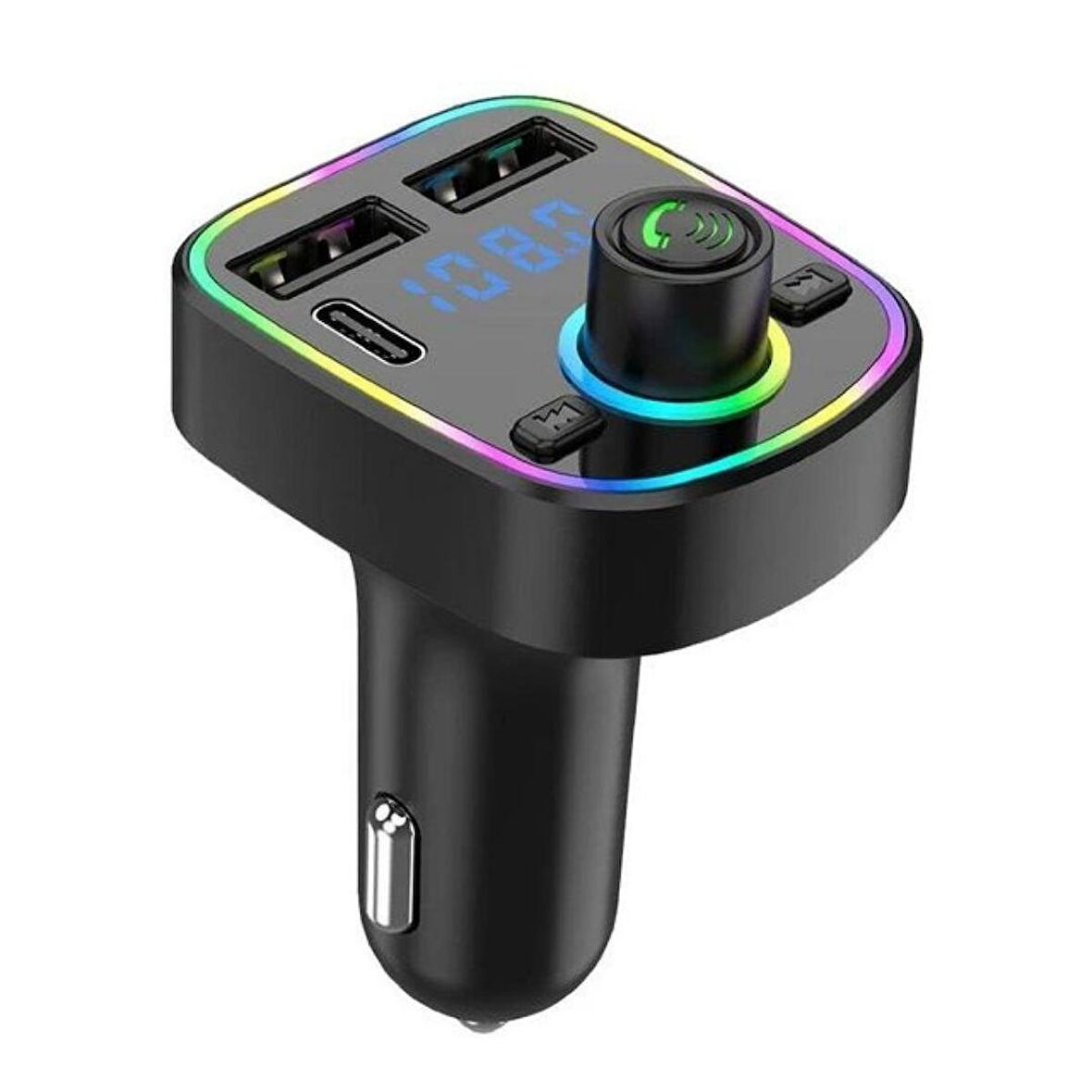 Cosmostech Car C2 Araç Fm Transmitter 5.3 Bluetooth Araç Kiti Hızlı Şarj Qc 3.1 Çift USB ve TYPE-C Mp3 Sd Kart Çakmaklık Girişli Oto Müzik Çalar
