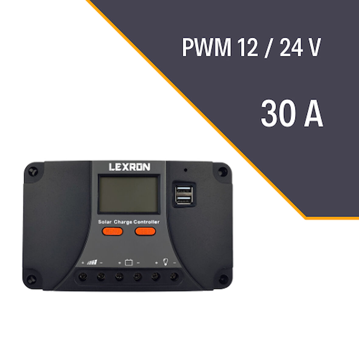 LEXRON 30A PWM ŞARJ KONTROL CİHAZI