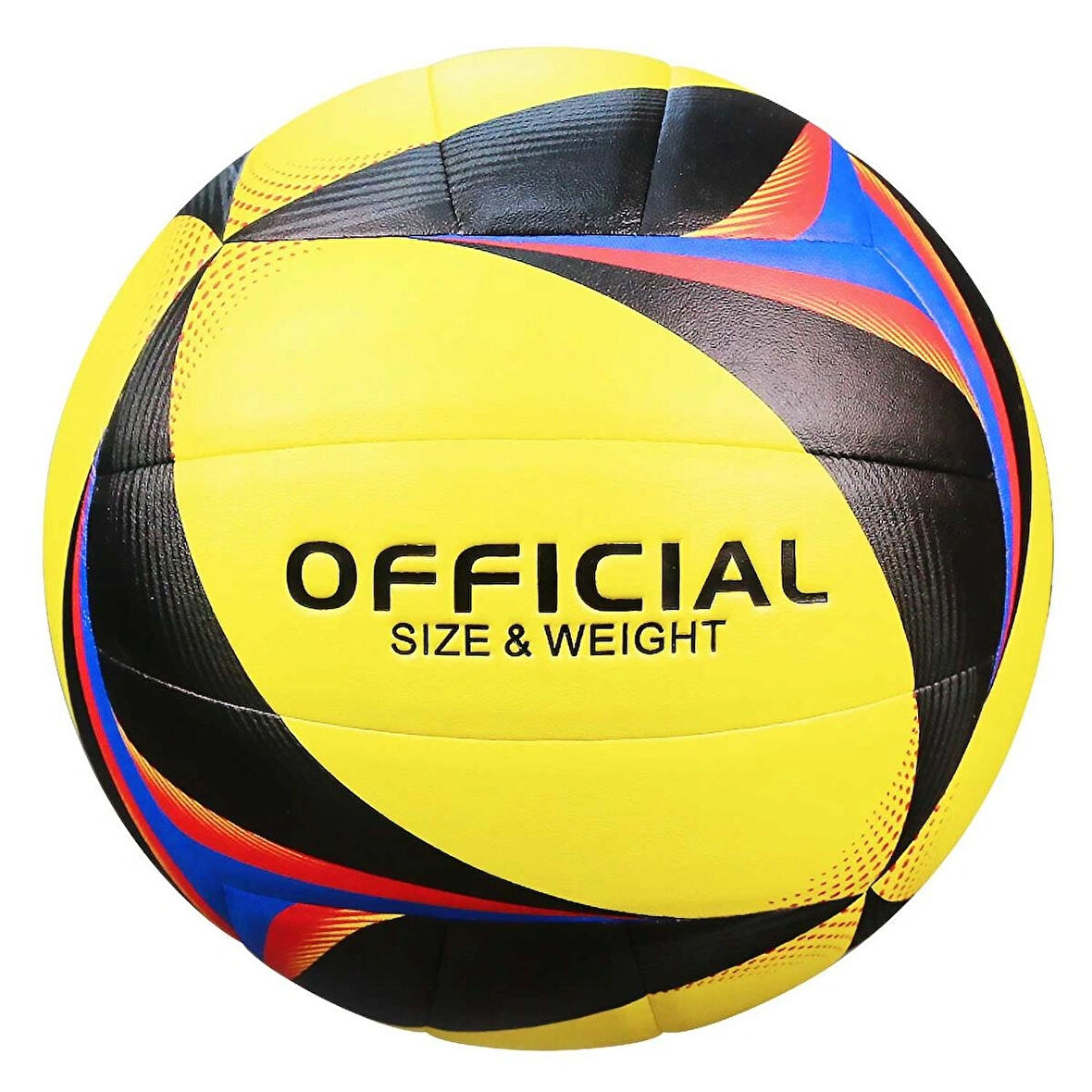 Voleybol Topu | Resmi Boyut | Plaj & Açık Hava Kullanıma Uygun 260 - 280 Gram Sarı - Siyah