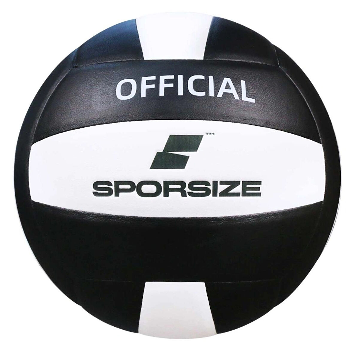Voleybol Topu | Resmi Boyut | Plaj & Açık Hava Kullanıma Uygun 260 - 280 Gram Siyah - Beyaz