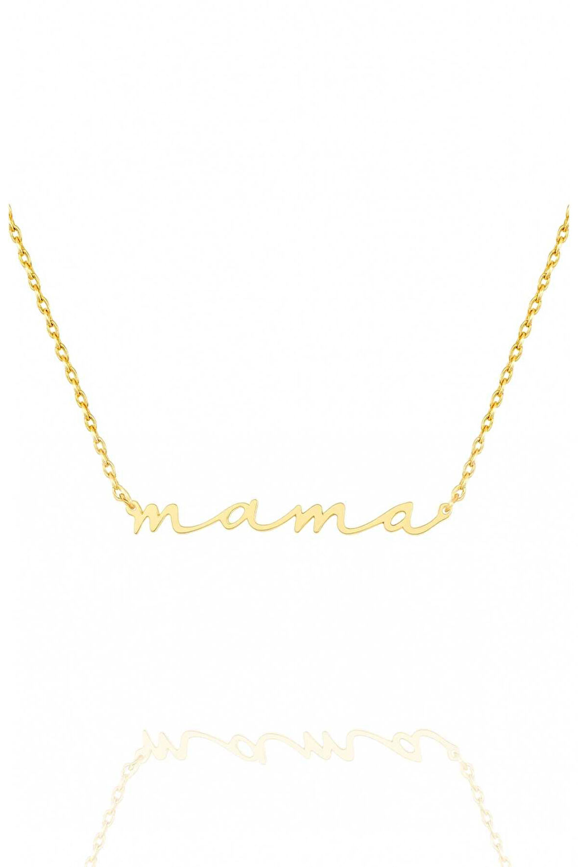 925 Ayar Gümüş Mama Anne Yazılı Kolye