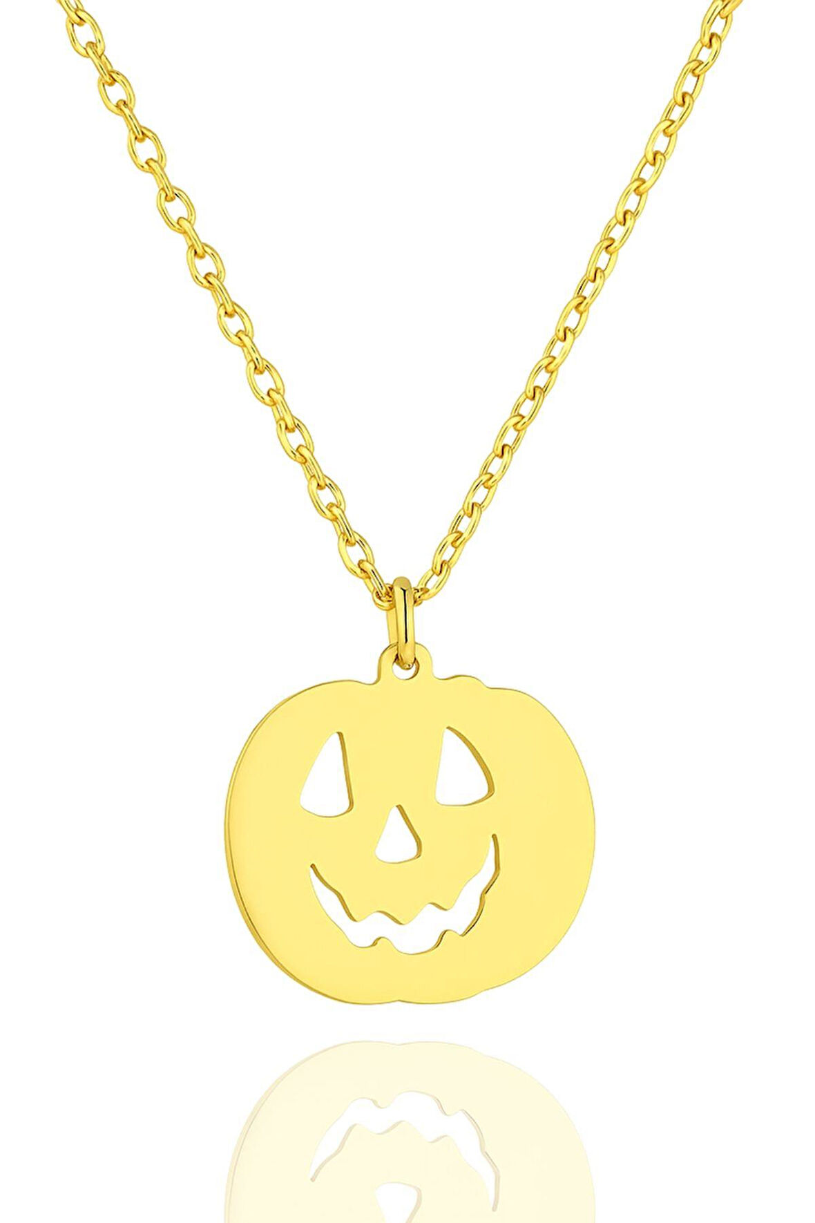 Yeni Yıl Halloween Bal Kabağı 925 Ayar Gümüş Kolye
