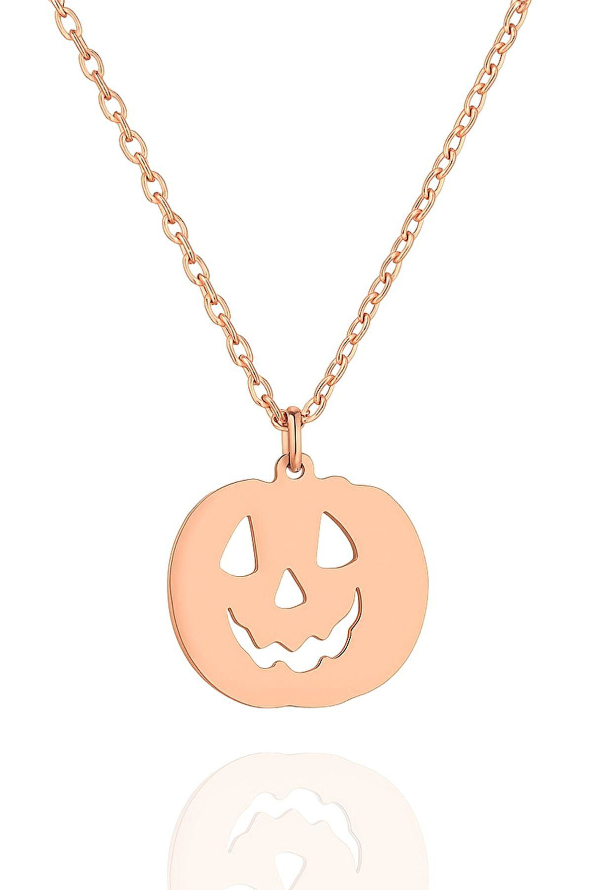 Yeni Yıl Halloween Bal Kabağı 925 Ayar Gümüş Kolye