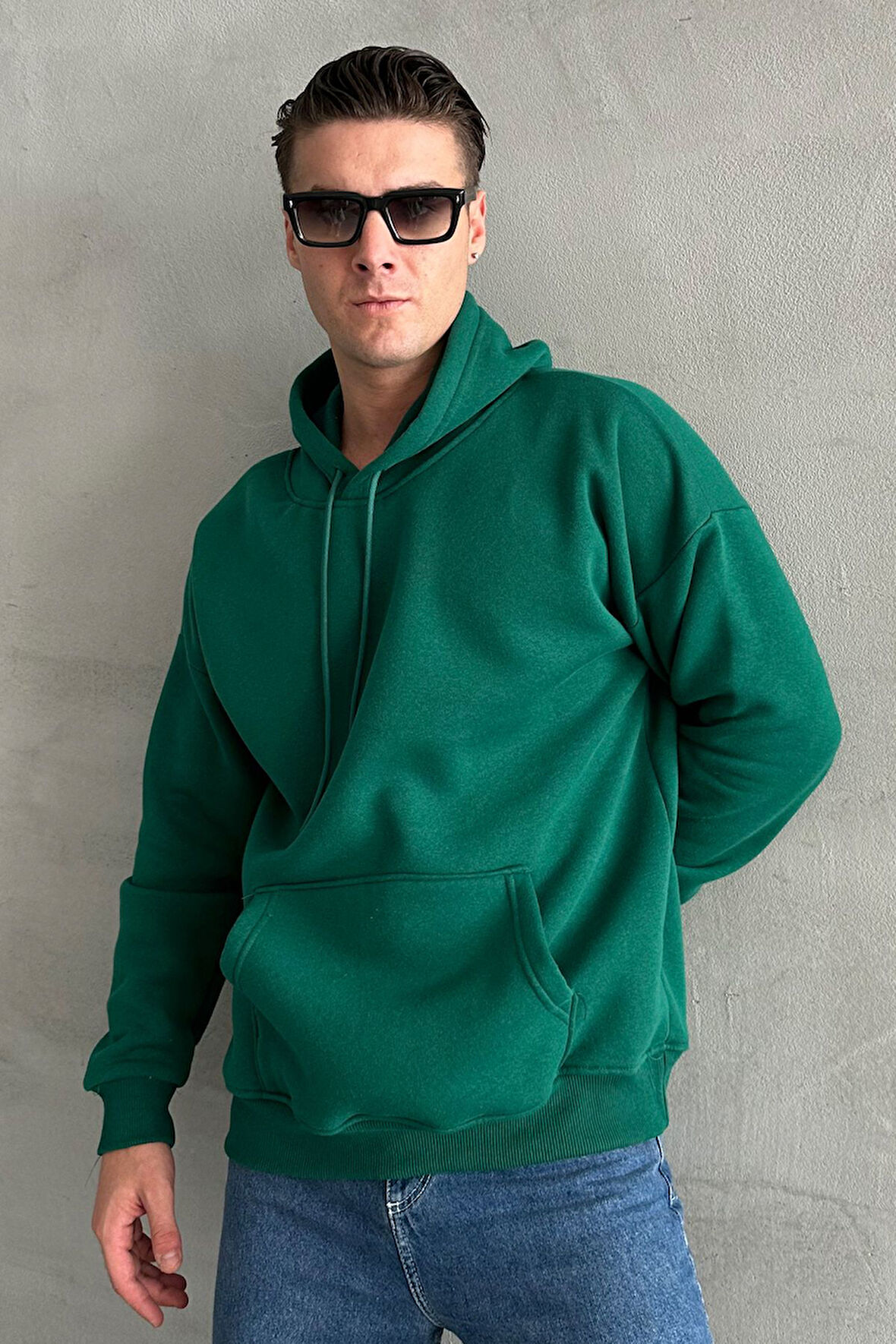 Erkek Kapüşonlu Oversize Sweatshirt