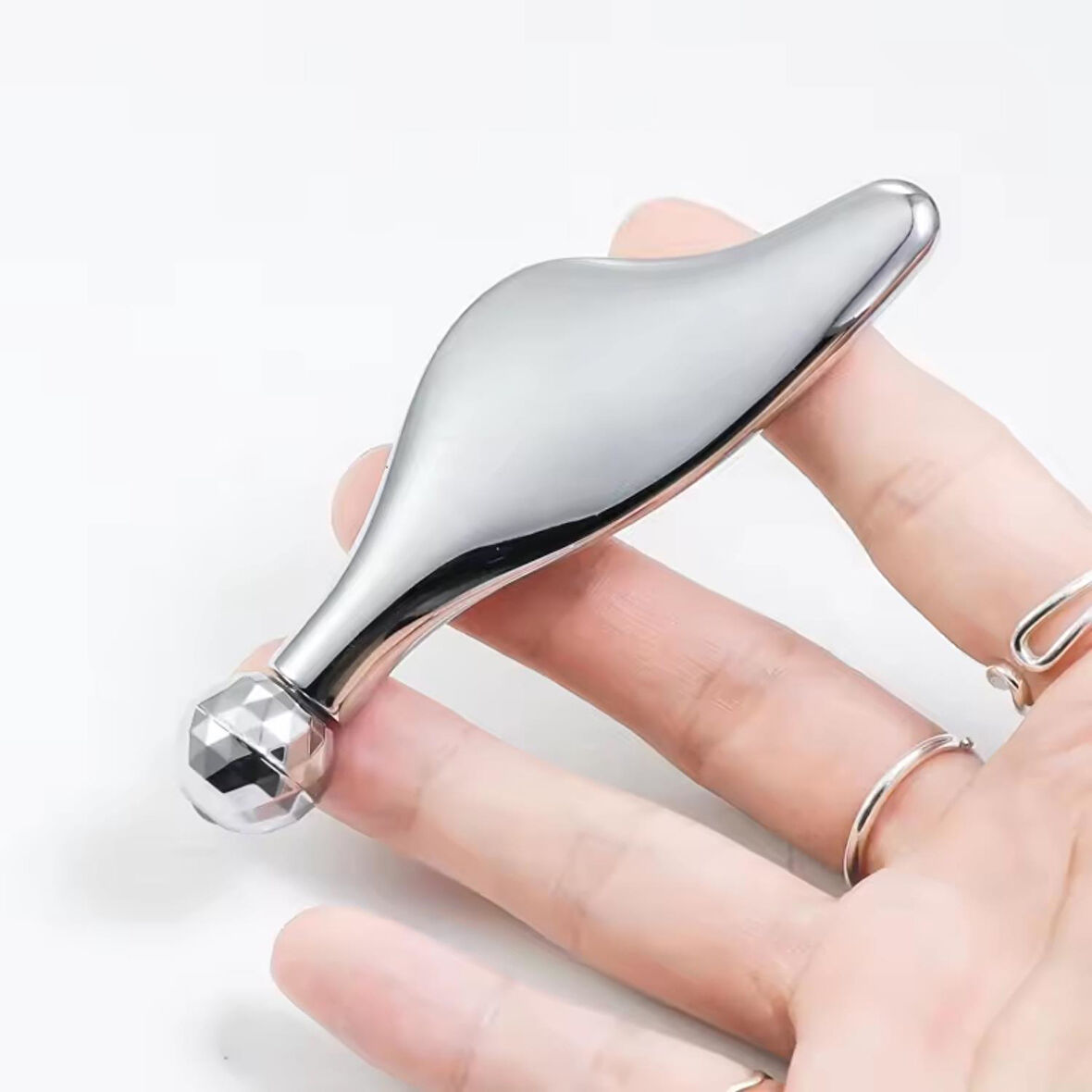 Metal Yüz Masaj Aleti Face Guasha 3D Roller Graston Aparatı Model 2