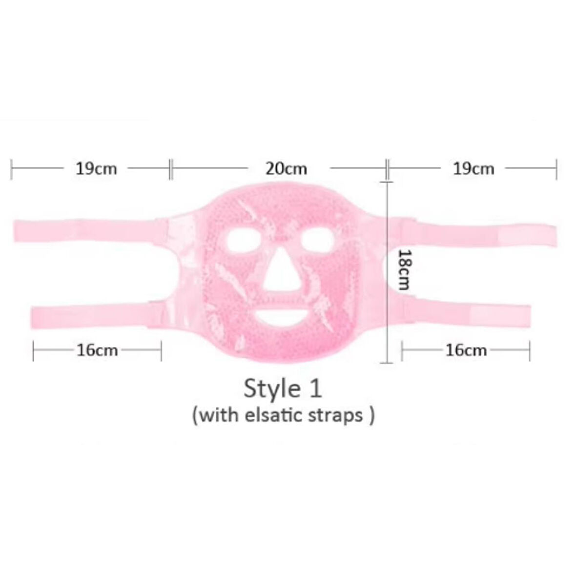 Pembe Bocuklu Soğuk Sıcak Jel Yüz Maskesi Buz Rahatlatıcı Kozmetik Yüz Yogası Maske