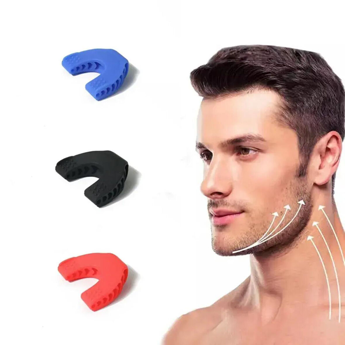 Başlangıç-Orta-Zor Jawline Face Yoga Çene Kası Egzersiz Topu 3'lü Set