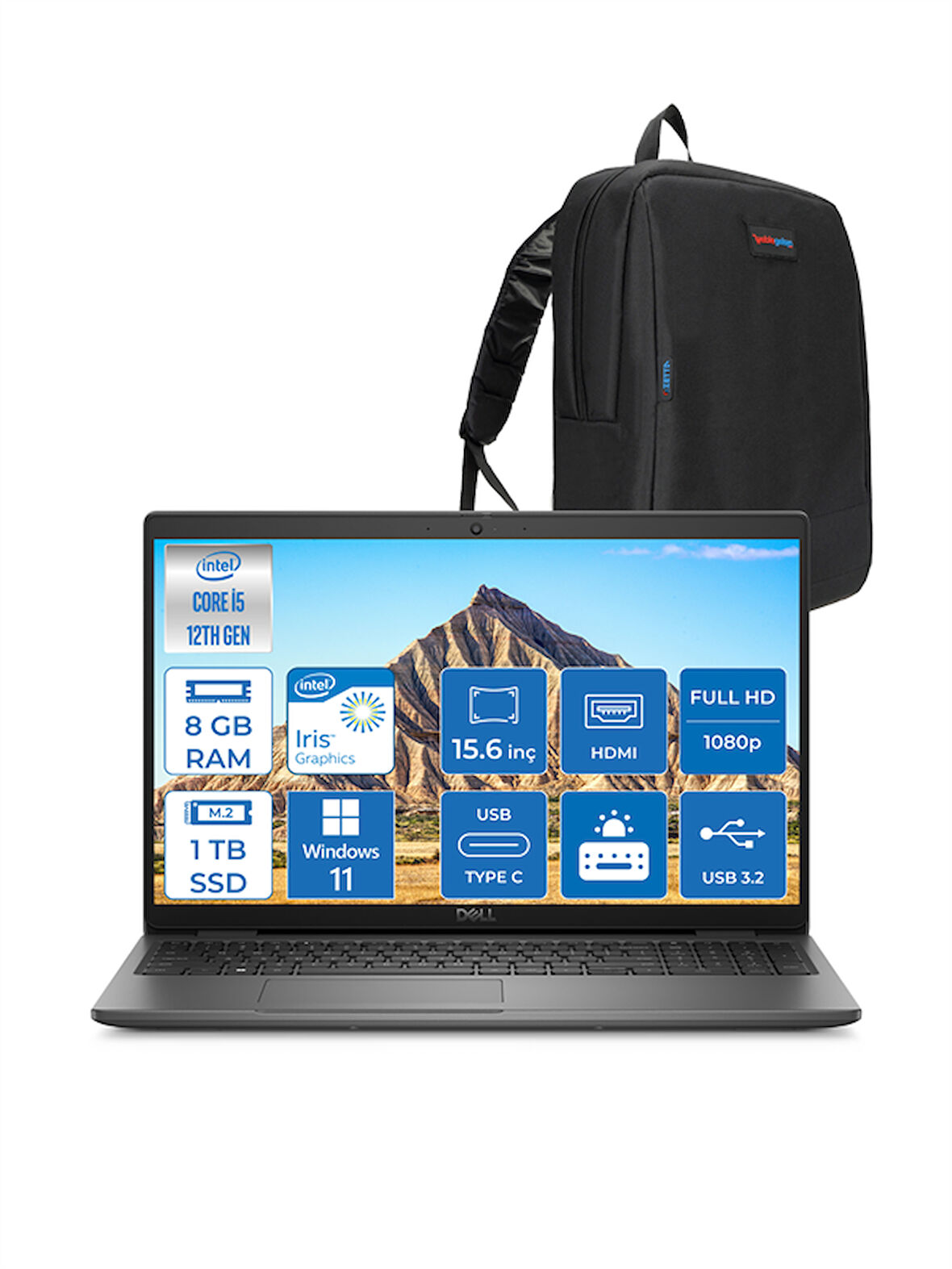 Dell Latitude 3540 Intel Core I5 1235U 8gb 1tb SSD 15.6 IPS Fhd Windows 11 Pro DN049L354015WP01 + Zetta Çanta