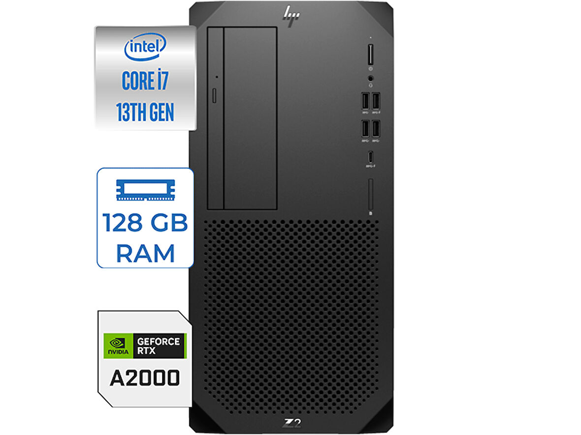 Hp Ws Z2 G9 I7-14700K 128GB Ddr5 2tb HDD + 2tb SSD 12GB Nvidia Rtx A2000 Windows 11 Pro 88T1N3EA38