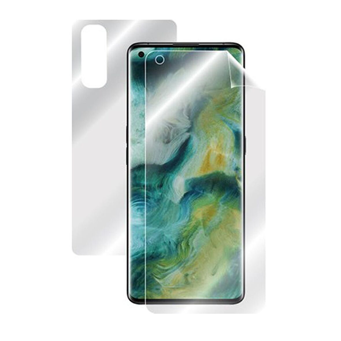 Oppo A73 Ön-Arka Darbe Emici HD Ekran Koruyucu Kaplama