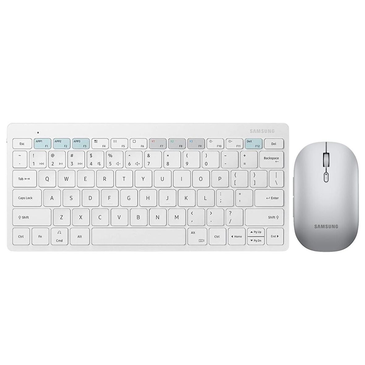 Samsung Trio 2'li Set Kablosuz Klavye Slim Mouse Set Beyaz Samsung Türkiye Garantili