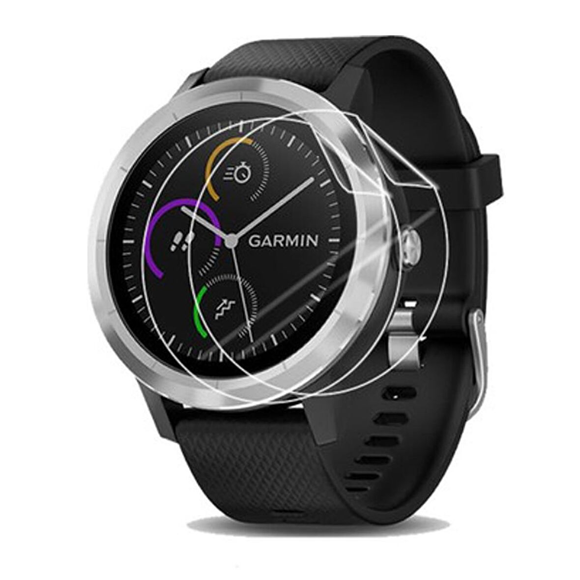 Garmin Vivoactive 3 Ön Darbe Emici Ekran Koruyucu Nano Cam (4 Adet)