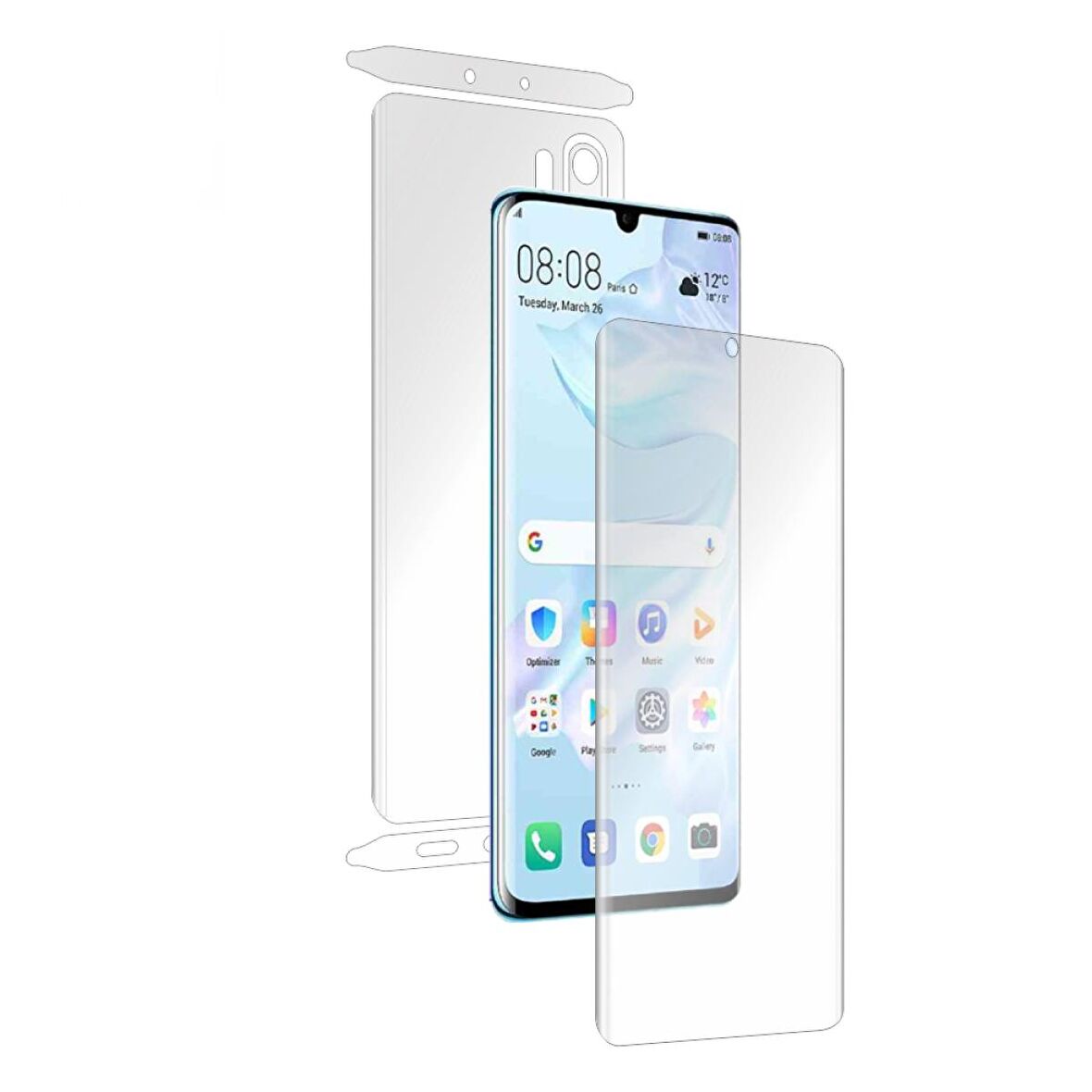 Honor Magic 2 Ön-Arka 360 Fullbody Darbe Emici Kaplama ve Hd Ekran Koruyucu