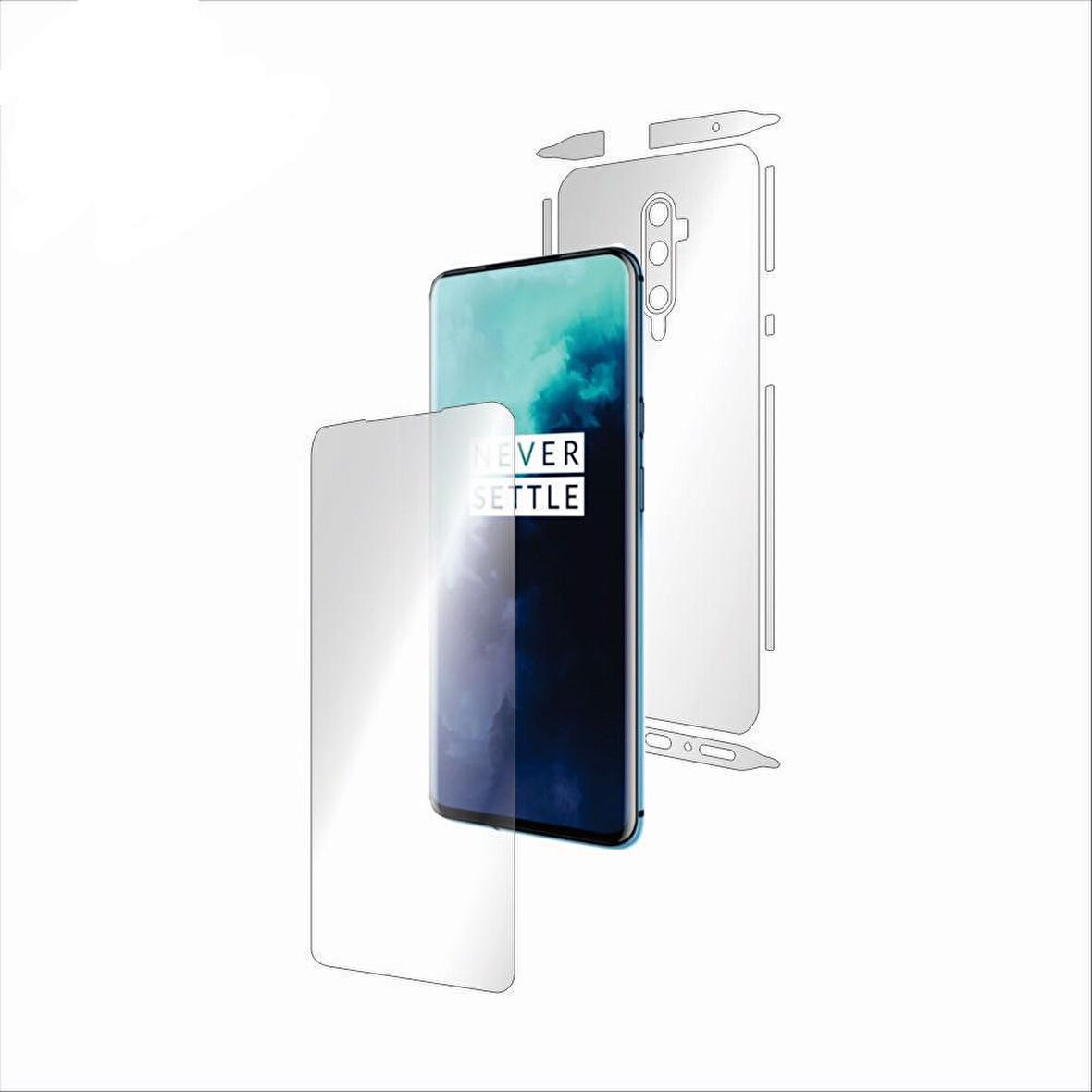 Oppo Find X2 Ön-Arka 360 Fullbody Darbe Emici Kaplama ve Hd Ekran Koruyucu