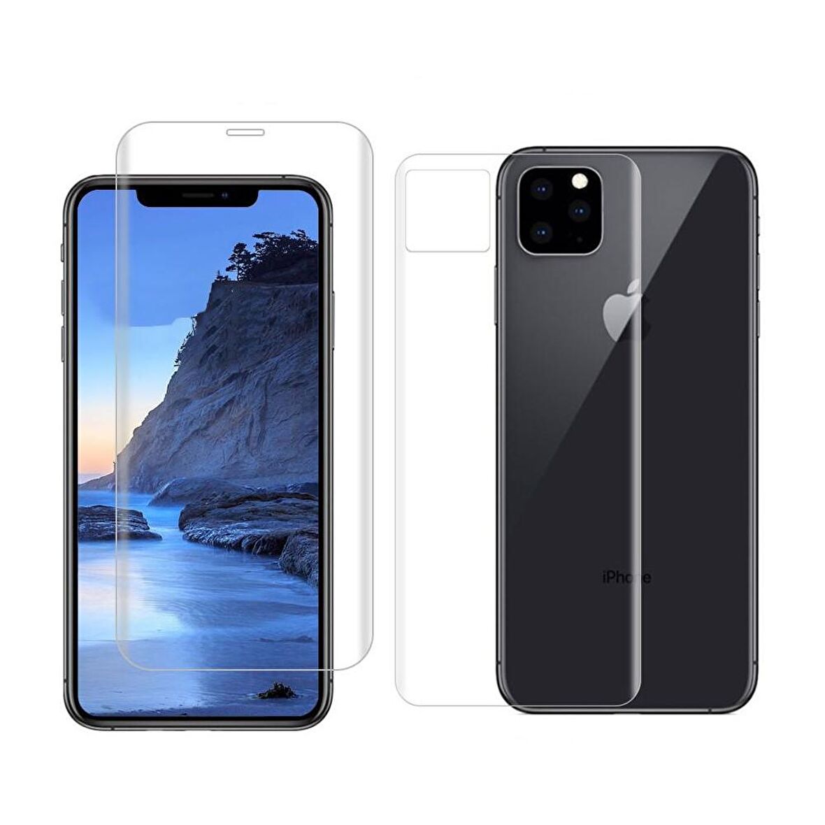 İphone 4S Ön-Arka Darbe Emici HD Ekran Koruyucu Kaplama