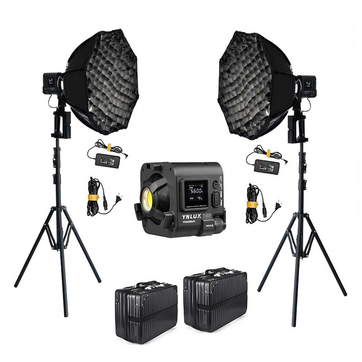 Yongnuo YNLUX100 100W Bi-Color COB LED Işık 2'li Softbox Set