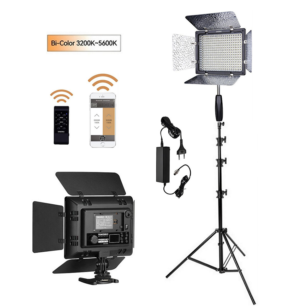 Yongnuo YN300-III Bi-Color Led Işık Seti (3200-5500K)