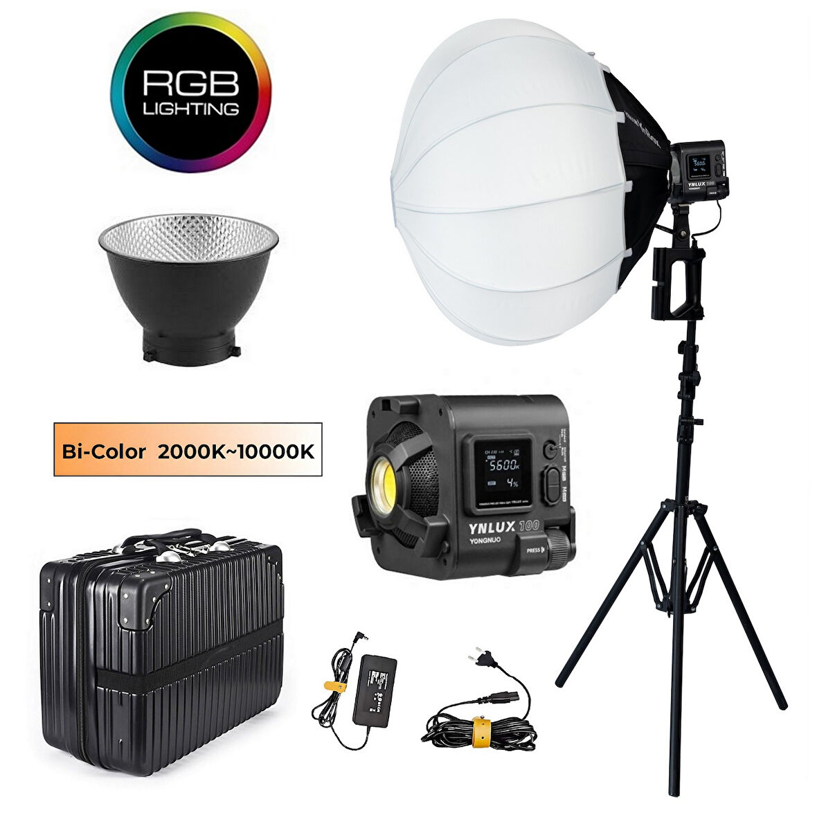 Yongnuo YNLUX100-RGB LED Işık Lantern Softbox Set