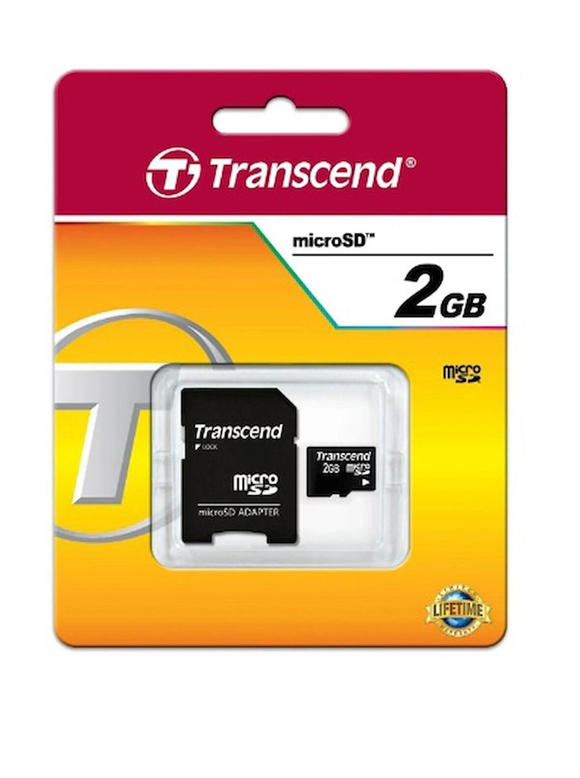 Transcend 2 GB Micro Secure Digital Card Hafıza Kartı + SD Adaptör