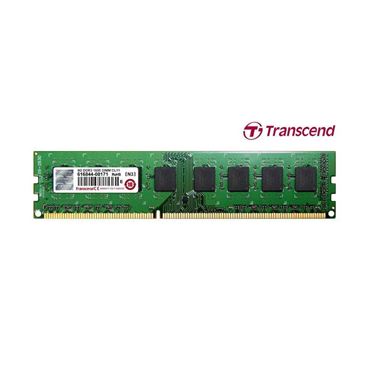 Transcend 8GB DDR3 1600MHz CL11 Masaüstü Belleği