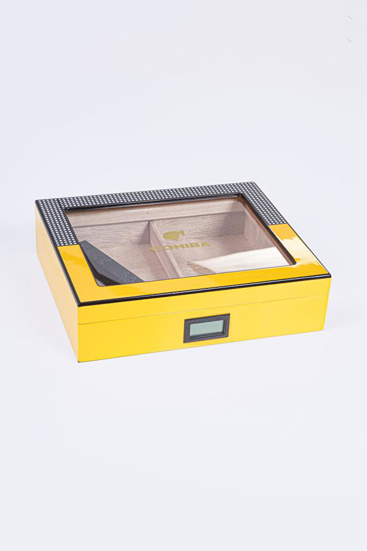 Cohiba Sarı Nokta Desenli Humidor Puro Kutusu