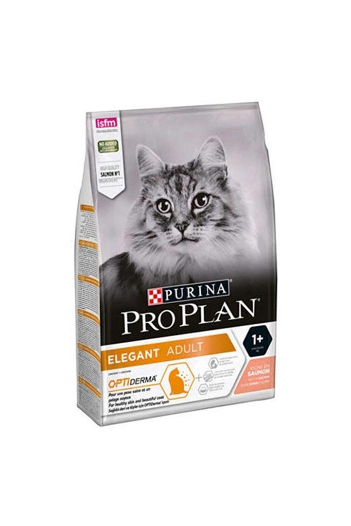 Proplan Elegant Derma Plus Somonlu Tüy Yumağı Önleyici Yetişkin Kedi Maması 1 Kg. Metal Açık Paket