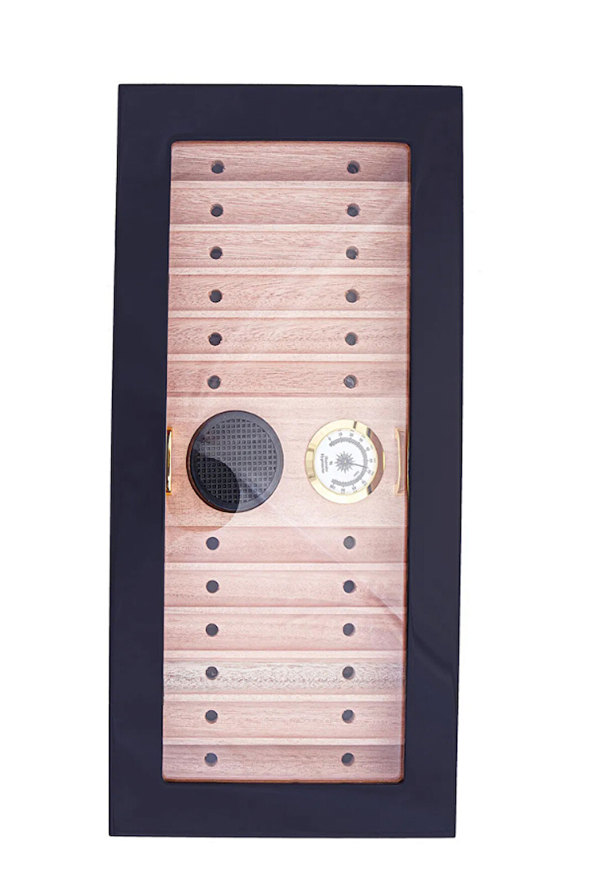 PremiumQuality Tocoa Siyah Sedir Humidor Puro Kutusu