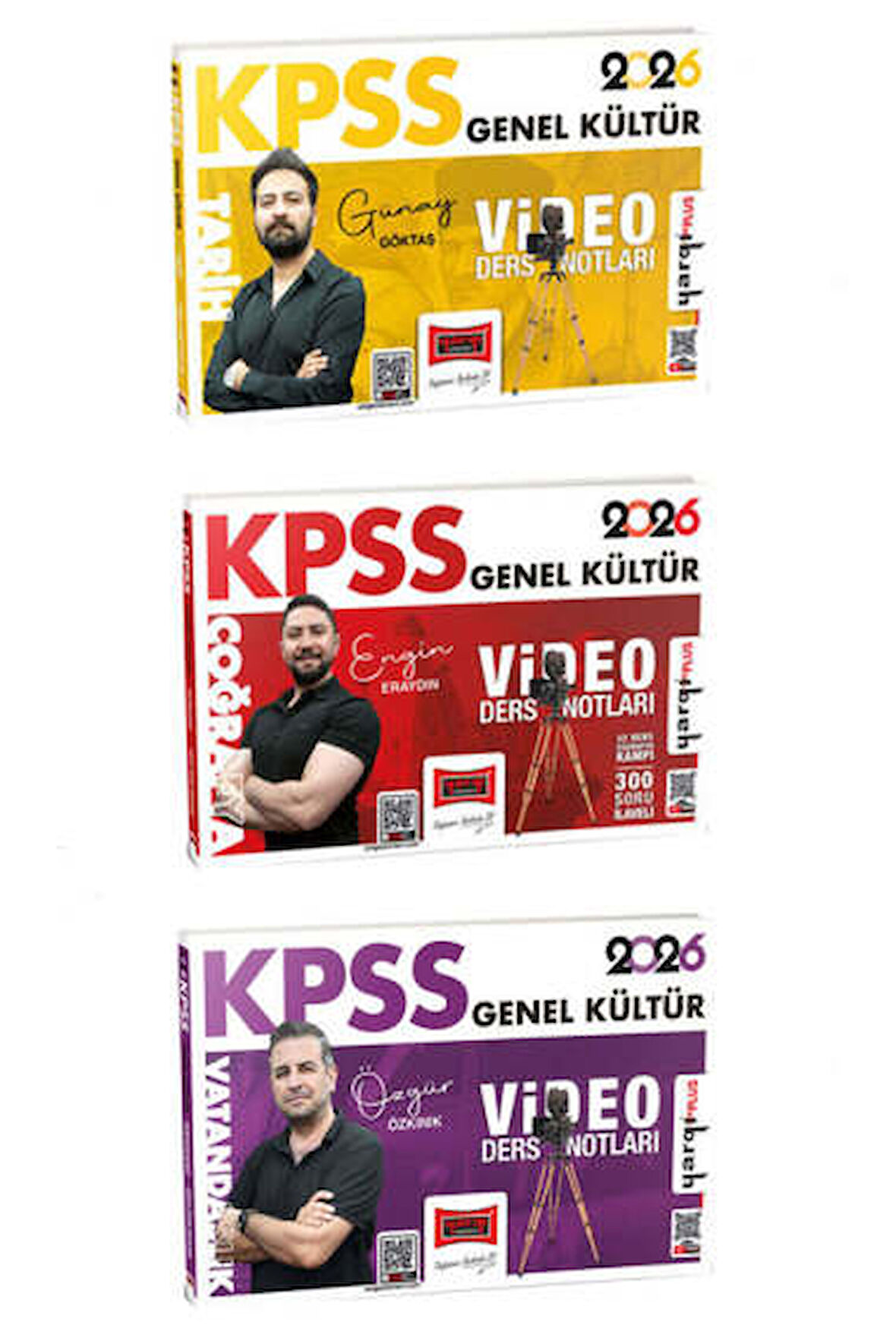 Yargı Yayınları 2026 KPSS Genel Kültür Video Ders Notları Seti (3 Kitap)