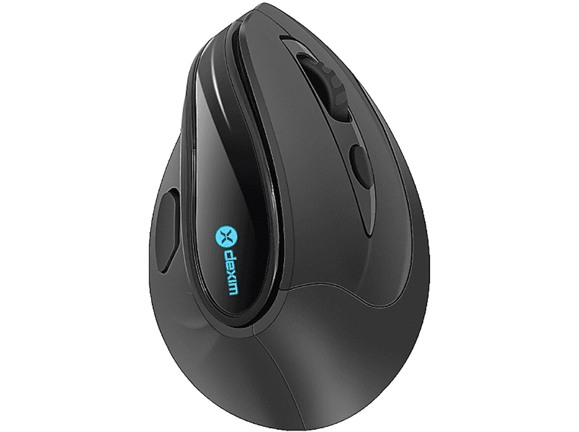 DEXIM Wireless 2.4Ghz & Bluetooth RGB Şarj Edilebilir Ergonomik Dikey Tutuşlu Vertical Kablosuz Mouse